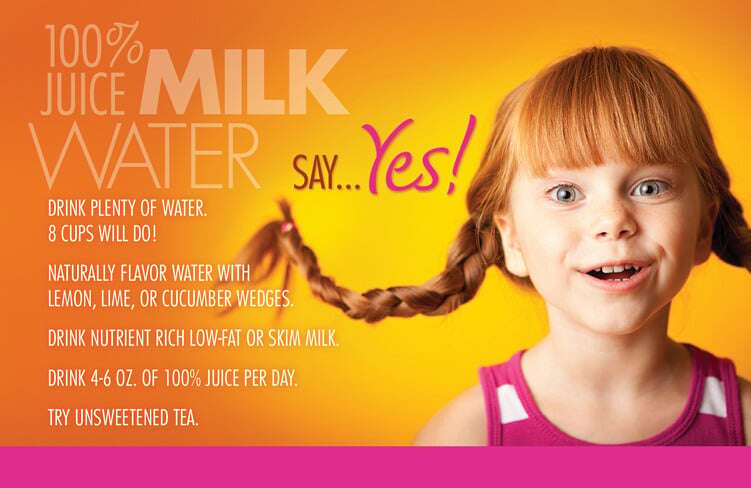 front of Drinks palm card