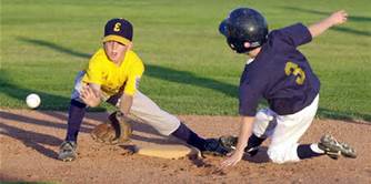 boys playing baseball