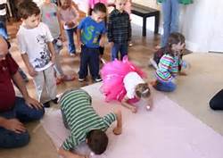 kids playing dog ball game