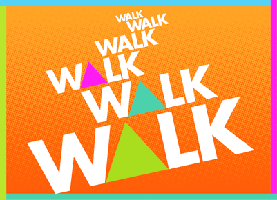 walk walk walk text infographic