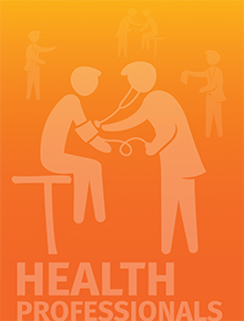 health professionals top graphic orange