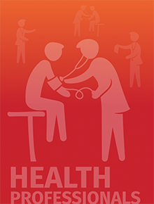 health professionals top graphic red