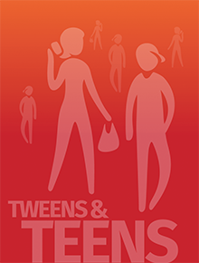 Teens & Tweens top graphic red