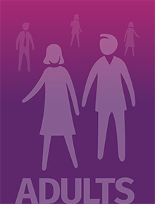 adults top graphic purple