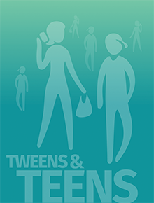Teens & Tweens top graphic blue
