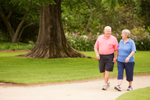 older couple taking a walk