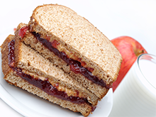 peanut butter and jelly sandwich