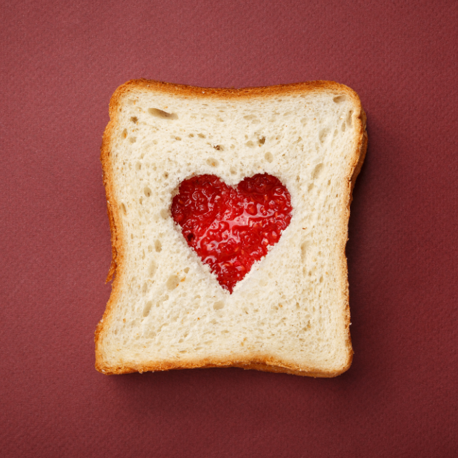 heart shaped sandwich